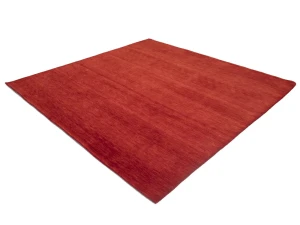 Red Modern Solid 8X8 Gabbeh Oriental Square Rug