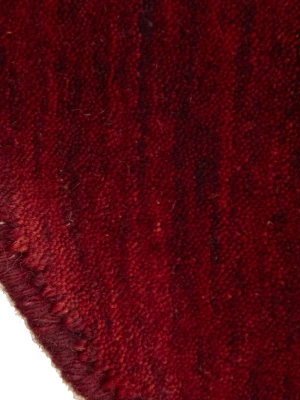 Maroon Red Modern Solid 6X6 Gabbeh Oriental Round Rug