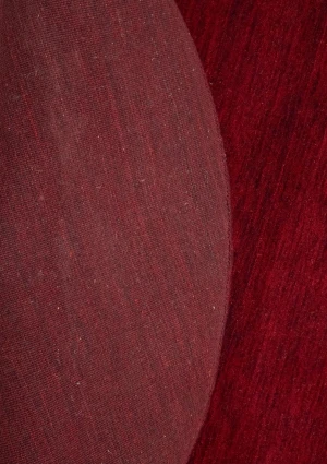 Maroon Red Modern Solid 6X6 Gabbeh Oriental Round Rug