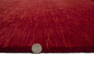 Red Modern Solid 4X6 Gabbeh Oriental Rug