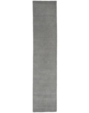 Gray Modern Solid 3X12 Gabbeh Oriental Runner Rug
