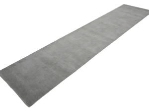 Gray Modern Solid 3X12 Gabbeh Oriental Runner Rug
