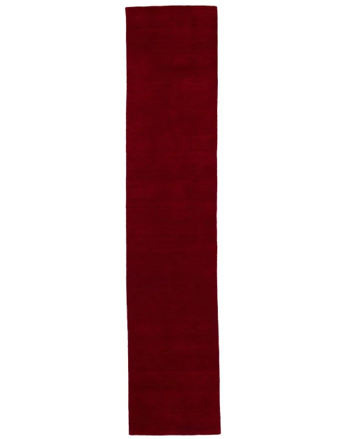 Red Modern Solid 3X12 Gabbeh Oriental Runner Rug