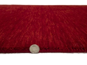 Red Modern Solid 3X12 Gabbeh Oriental Runner Rug