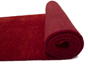 Red Modern Solid 3X12 Gabbeh Oriental Runner Rug