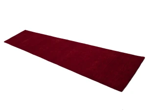 Red Modern Solid 3X12 Gabbeh Oriental Runner Rug
