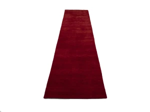 Red Modern Solid 3X12 Gabbeh Oriental Runner Rug