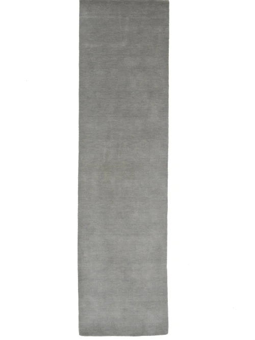 Gray Modern Solid 3X10 Gabbeh Oriental Runner Rug