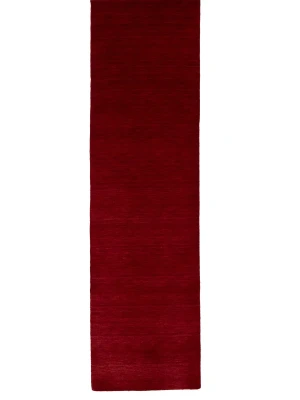 Red Modern Solid 3X10 Gabbeh Oriental Runner Rug