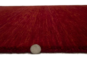 Red Modern Solid 3X10 Gabbeh Oriental Runner Rug