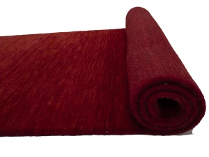 Red Modern Solid 3X10 Gabbeh Oriental Runner Rug