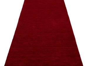 Red Modern Solid 3X10 Gabbeh Oriental Runner Rug