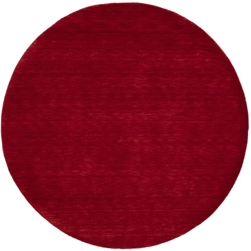 Red Modern Solid 6X6 Gabbeh Oriental Round Rug