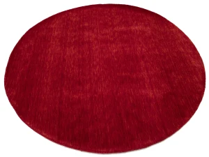 Red Modern Solid 6X6 Gabbeh Oriental Round Rug