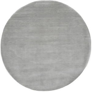 Gray Modern Solid 6X6 Gabbeh Oriental Round Rug