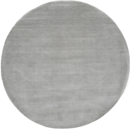 Gray Modern Solid 6X6 Gabbeh Oriental Round Rug
