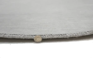 Gray Modern Solid 6X6 Gabbeh Oriental Round Rug