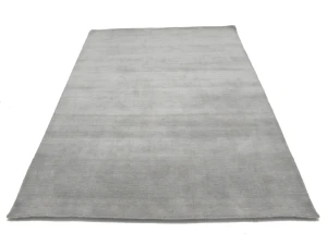 Gray Modern Solid 5X8 Gabbeh Oriental Rug