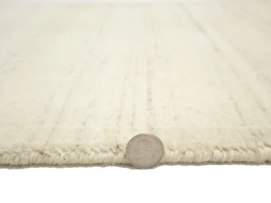 Cream Solid Gabbeh Modern Rug in All Size