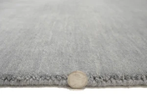 Gray Modern Solid 6X9 Gabbeh Oriental Rug