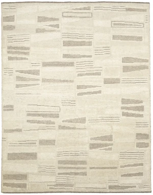 Beige Abstract 8X10 Oriental Modern Rug