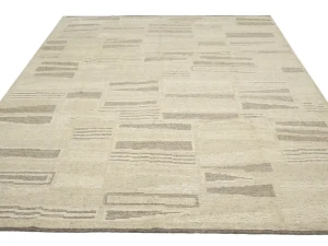 Beige Abstract 8X10 Oriental Modern Rug