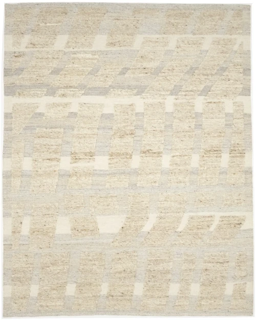 Cream Abstract 8X10 Modern Oriental Rug