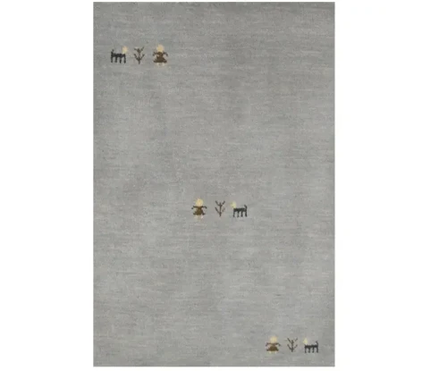 Grey TRibal Pictorial Gabbeh Modern Rug in All Size