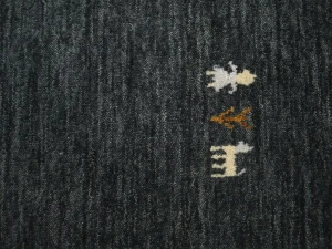 Charcoal Pictorial Gabbeh Modern Rug in All Size