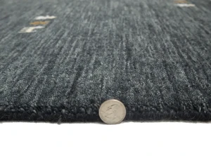 Charcoal Pictorial Gabbeh Modern Rug in All Size