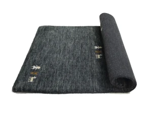 Charcoal Pictorial Gabbeh Modern Rug in All Size