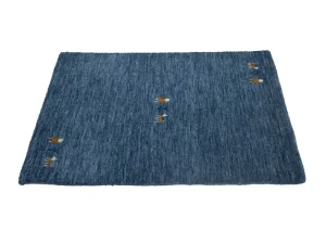 Steel Blue Pictorial Gabbeh Modern Rug in All Sizes