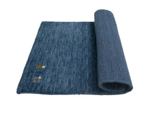 Steel Blue Pictorial Gabbeh Modern Rug in All Sizes