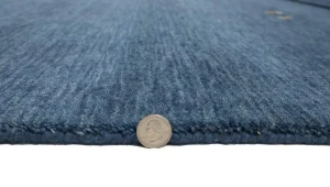 Steel Blue Tribal 4X6 Gabbeh Modern Oriental Rug