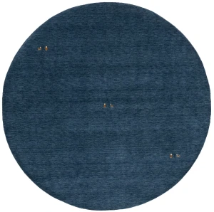Steel Blue Tribal 8X8 Gabbeh Modern Round Rug