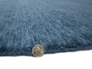 Steel Blue Tribal 8X8 Gabbeh Modern Round Rug