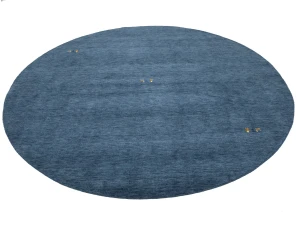 Steel Blue Tribal 8X8 Gabbeh Modern Round Rug