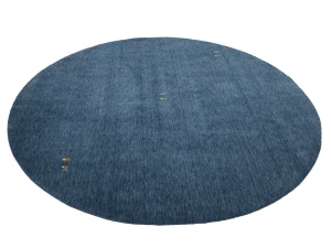 Steel Blue Tribal 8X8 Gabbeh Modern Round Rug
