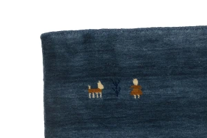 Steel Blue Tribal 6X6 Gabbeh Modern Square Rug