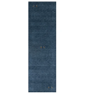 Steel Blue Tribal 3X8 Gabbeh Modern Runner Rug
