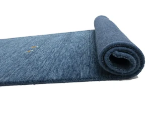 Steel Blue Tribal 3X8 Gabbeh Modern Runner Rug