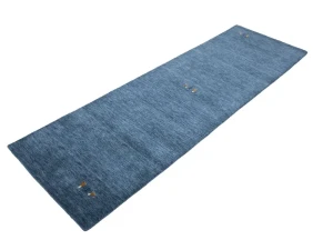 Steel Blue Tribal 3X8 Gabbeh Modern Runner Rug