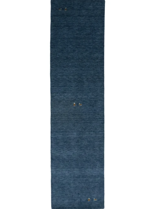 Steel Blue Tribal 3X10 Gabbeh Modern Runner Rug