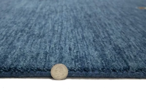 Steel Blue Tribal 3X10 Gabbeh Modern Runner Rug