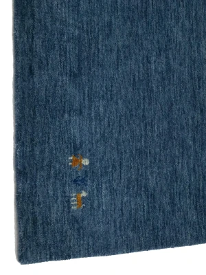 Steel Blue Tribal 3X10 Gabbeh Modern Runner Rug