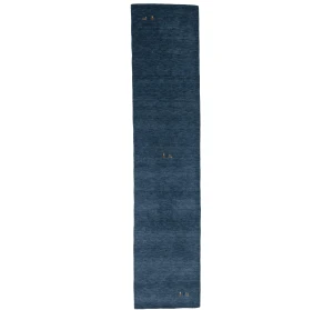 Steel Blue Tribal 3X12 Gabbeh Modern Runner Rug