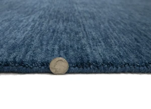 Steel Blue Tribal 3X12 Gabbeh Modern Runner Rug