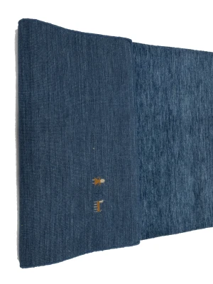 Steel Blue Tribal 3X12 Gabbeh Modern Runner Rug