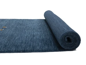 Steel Blue Tribal 3X12 Gabbeh Modern Runner Rug