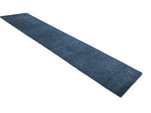 Steel Blue Tribal 3X12 Gabbeh Modern Runner Rug